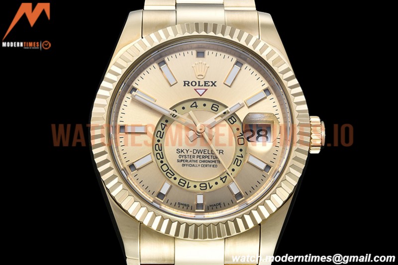 Rolex - Skydweller 326938 YG/YG Gold Noob Asian 23J