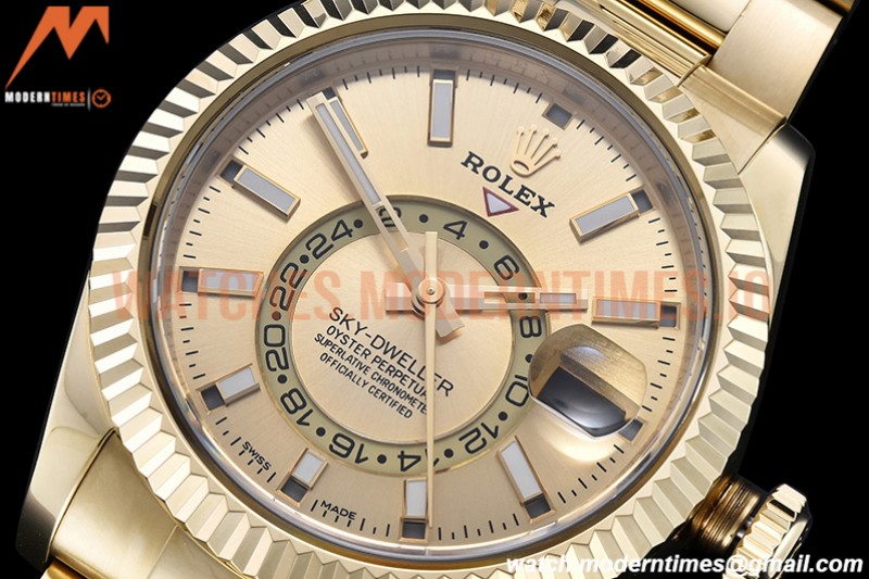 Rolex - Skydweller 326938 YG/YG Gold Noob Asian 23J