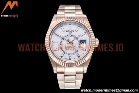 Rolex - Skydweller 326935 RG/RG White Noob Asian 23J