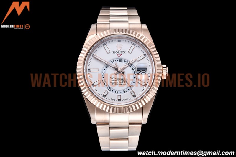Rolex - Skydweller 326935 RG/RG White Noob Asian 23J