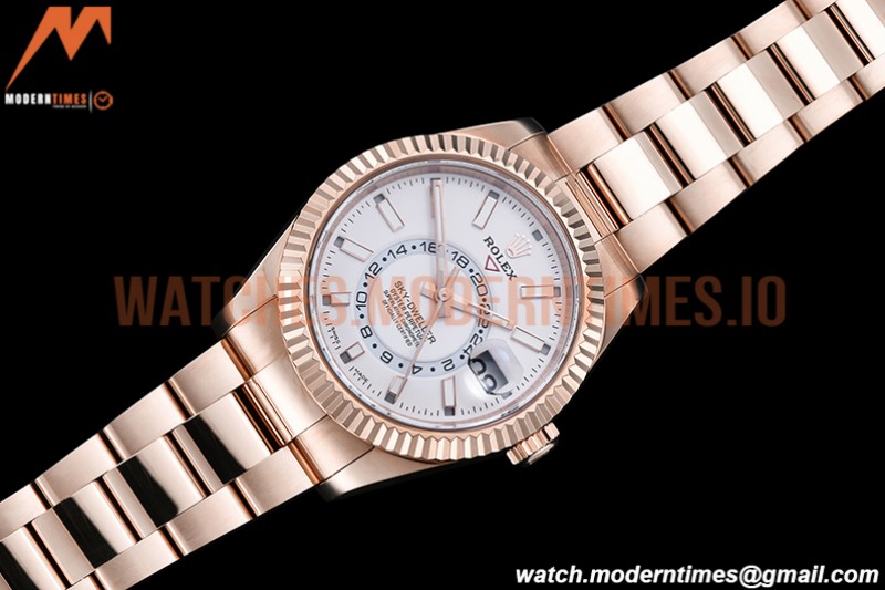 Rolex - Skydweller 326935 RG/RG White Noob Asian 23J