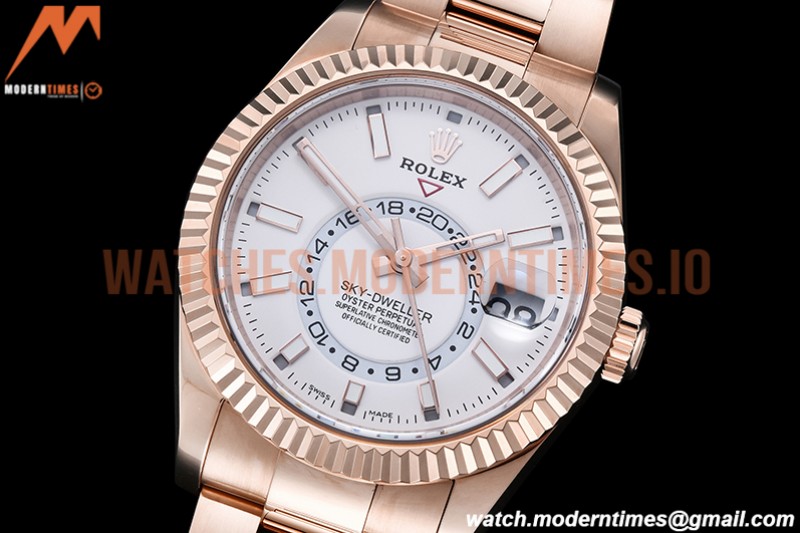 Rolex - Skydweller 326935 RG/RG White Noob Asian 23J
