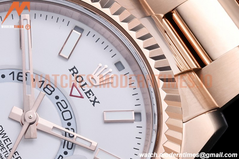 Rolex - Skydweller 326935 RG/RG White Noob Asian 23J