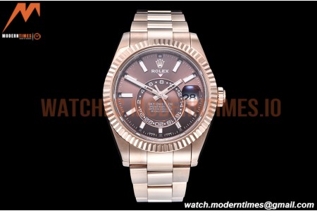 Rolex - Skydweller 326935 RG/RG Brown Noob Asian 23J