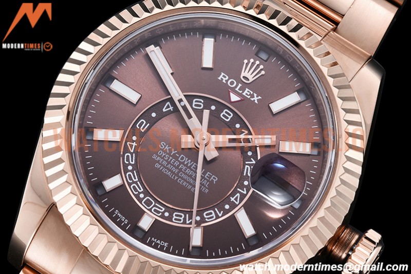 Rolex - Skydweller 326935 RG/RG Brown Noob Asian 23J
