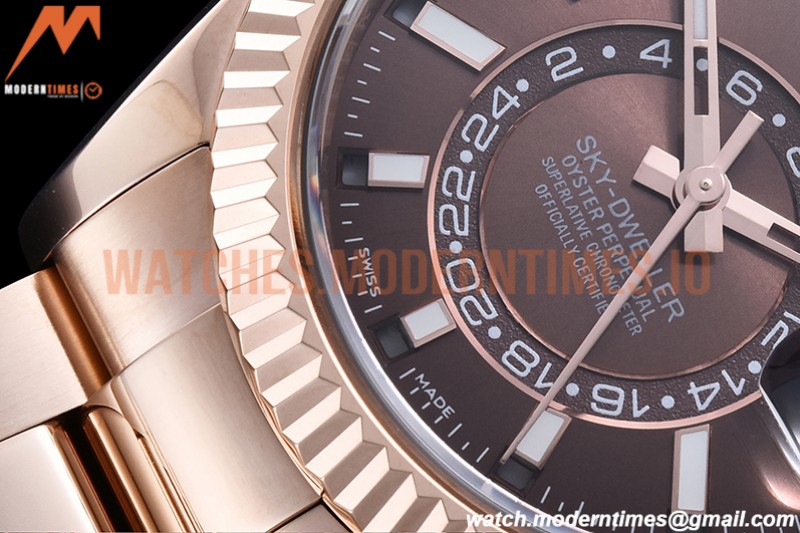 Rolex - Skydweller 326935 RG/RG Brown Noob Asian 23J