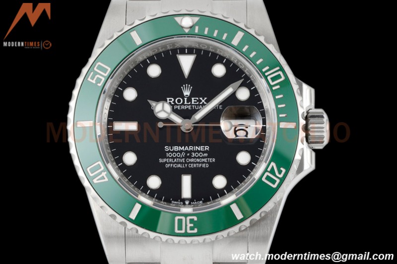 Rolex - Submariner 41mm 126610LV Kermit 904L SS/SS Black ZF VR3235