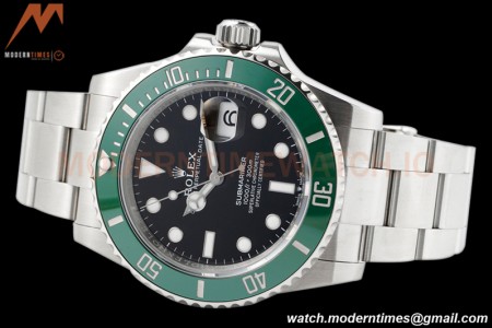 Rolex - Submariner 41mm 126610LV Kermit 904L SS/SS Black ZF VR3235