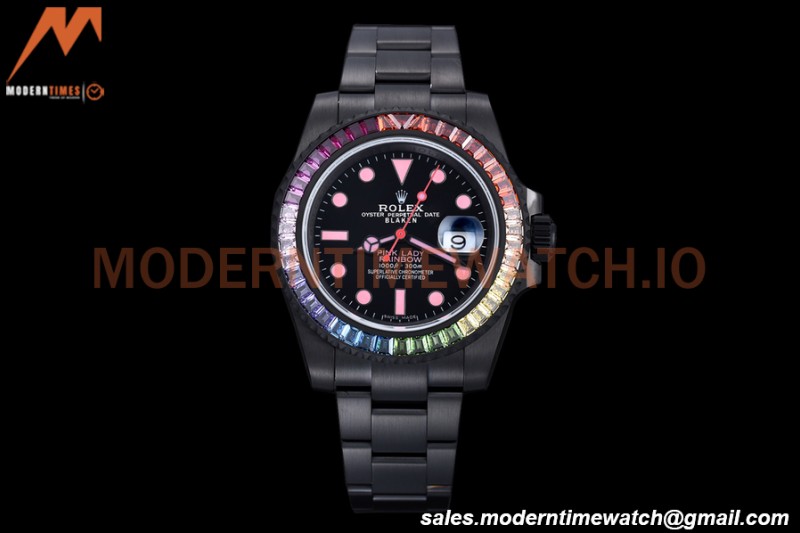 Rolex - Submariner 40mm Blaken Pink Lady DLC/DLC Diamond Black RAF VR3135