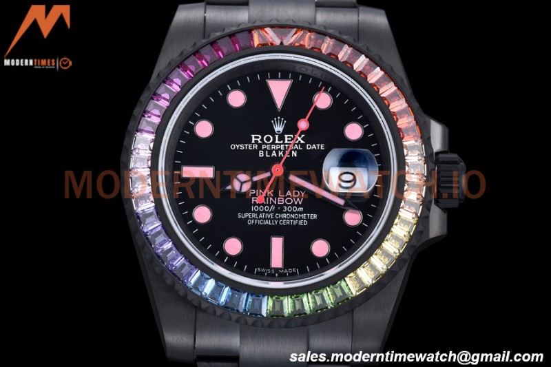 Rolex - Submariner 40mm Blaken Pink Lady DLC/DLC Diamond Black RAF VR3135
