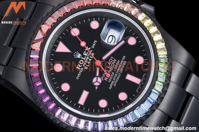 Rolex - Submariner 40mm Blaken Pink Lady DLC/DLC Diamond Black RAF VR3135