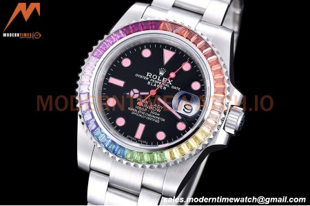 Rolex - Submariner 40mm Blaken Pink Lady SS/SS Diamond Black RAF VR3135