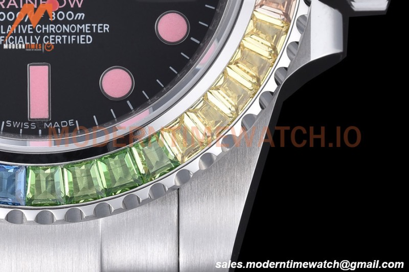 Rolex - Submariner 40mm Blaken Pink Lady SS/SS Diamond Black RAF VR3135