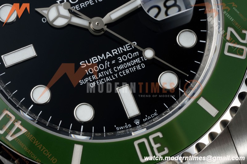 Rolex - Submariner 126610LV 904L 41mm SS/SS Black RWF DD3235 Free Sprung