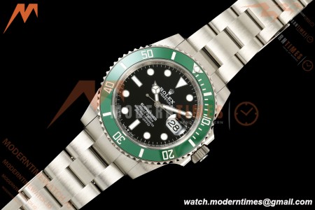Rolex - Submariner 126610LV Kermit 904L 41mm SS/SS Black QF DD3235 Free Sprung