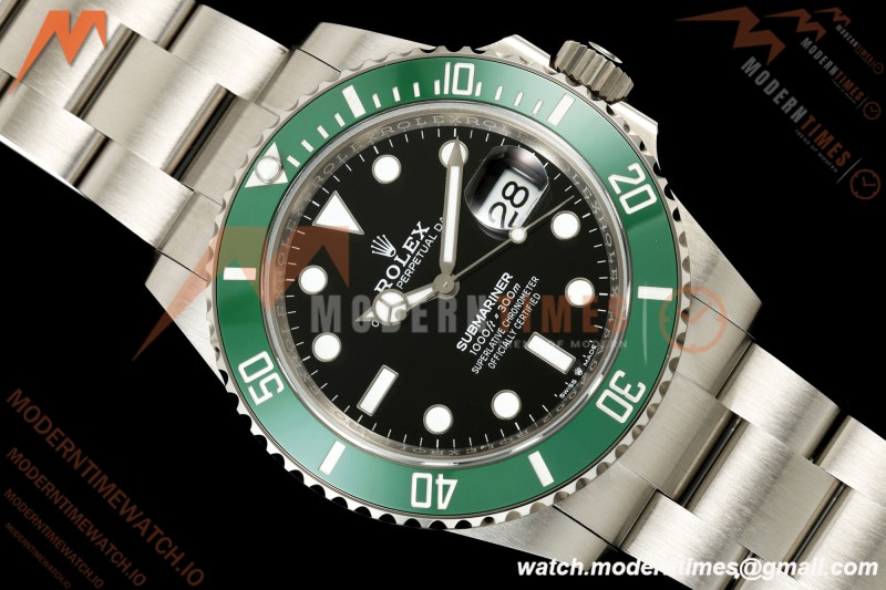 Rolex - Submariner 126610LV Kermit 904L 41mm SS/SS Black QF DD3235 Free Sprung