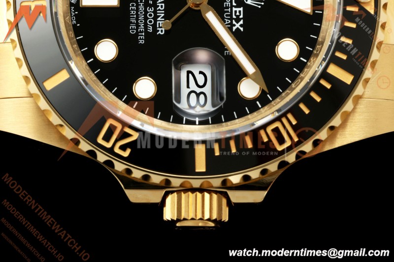 Rolex - Submariner 126618LN 41mm 904L YG/YG Black QF JH3235 Free Sprung