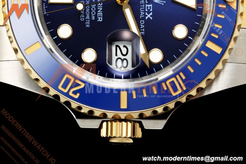 Rolex - Submariner 41mm 126613LB 904L YG/SS Blue QF JH3235 Free Sprung