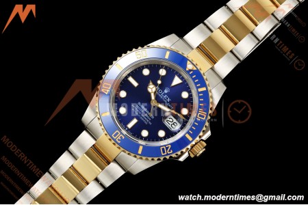 Rolex - Submariner 41mm 126613LB 904L YG/SS Blue QF JH3235 Free Sprung