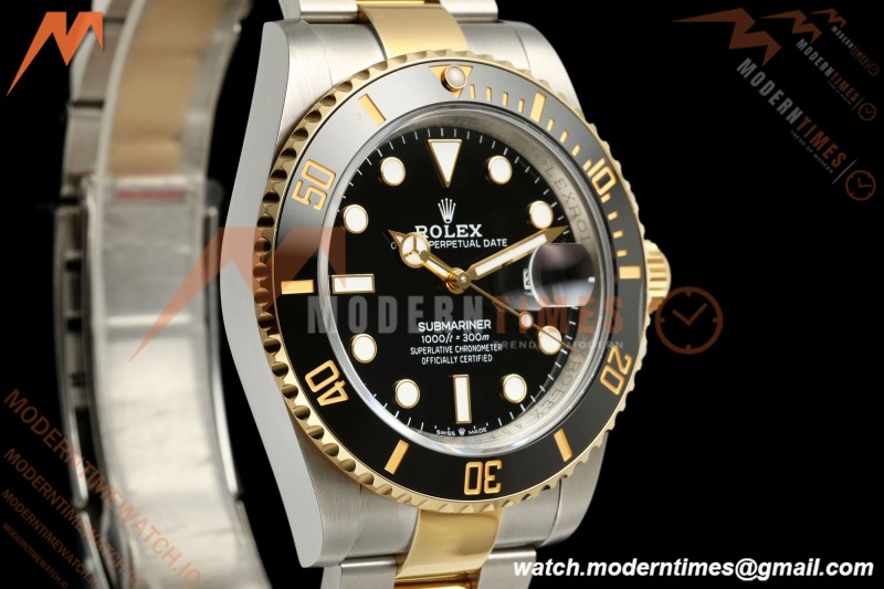 Rolex - Submariner 41mm 126613LN 904L YG/SS Black QF JH3235 Free Sprung