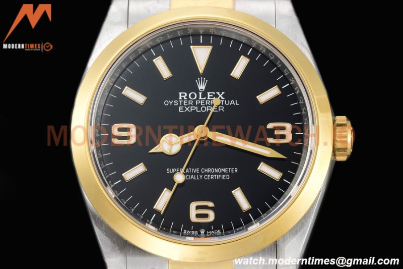 Rolex - Explorer 1 124273 36mm 904L YG/SS Black SBF VS3230
