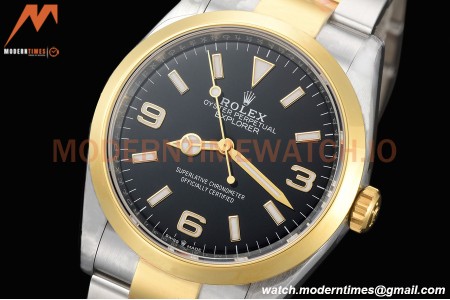 Rolex - Explorer 1 124273 36mm 904L YG/SS Black SBF VS3230
