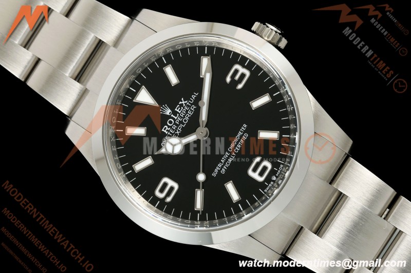 Rolex - Explorer 1 124270 36mm 904L SS/SS Black VF DD3230