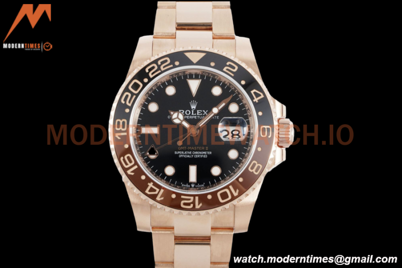 Rolex - GMT II 126715CHNR 904L Wrp RG/RG Black KF VR3186 CHS