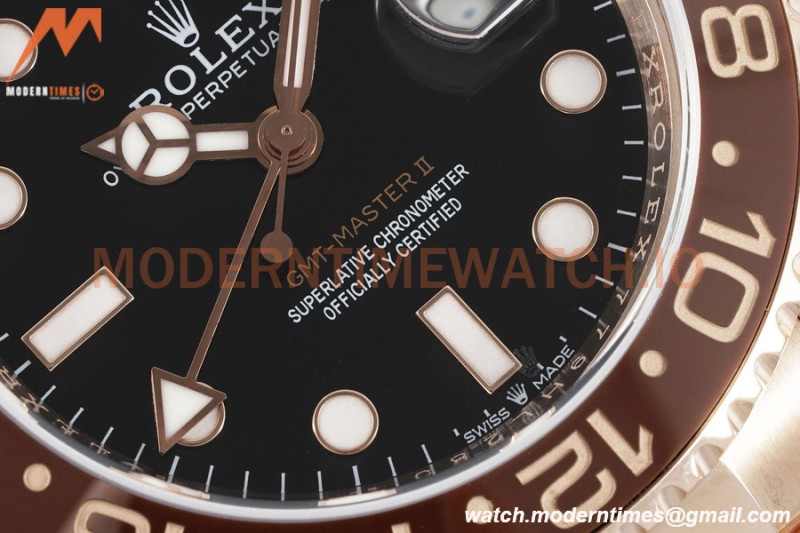 Rolex - GMT II 126715CHNR 904L Wrp RG/RG Black KF VR3186 CHS