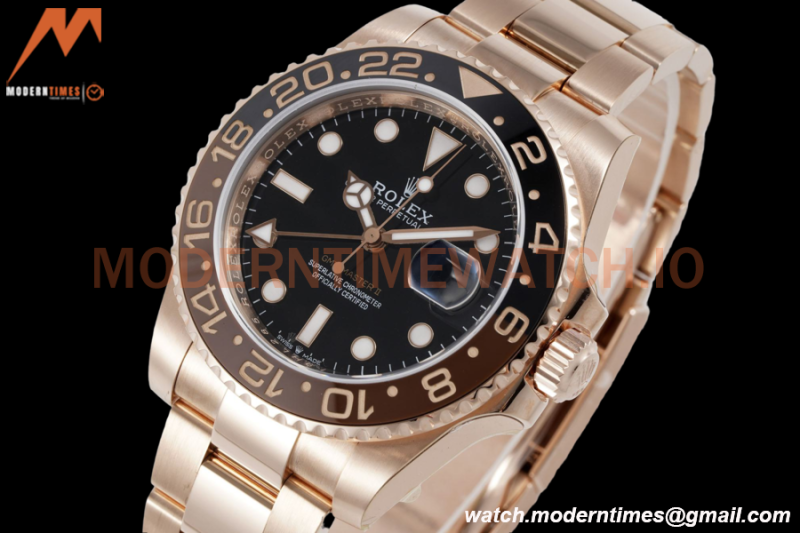 Rolex - GMT II 126715CHNR 904L Wrp RG/RG Black KF VR3186 CHS