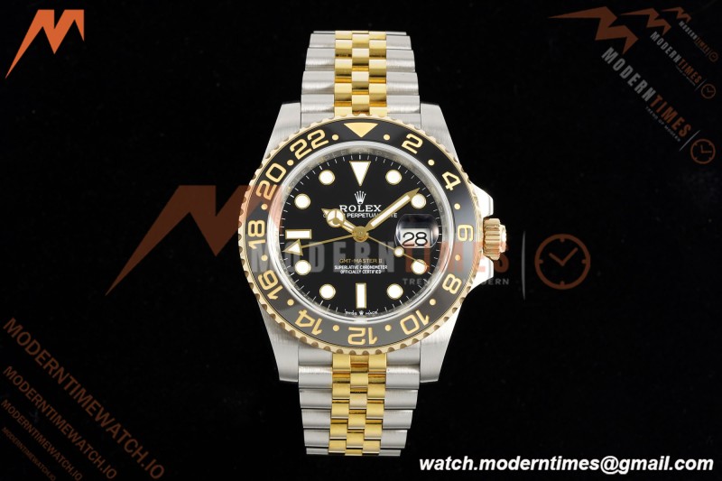 Rolex - GMT II 126713GRNR Bumblebee Jub 40mm 904L YG/SS Black QF SH3285 CHS
