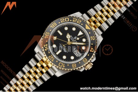Rolex - GMT II 126713GRNR Bumblebee Jub 40mm 904L YG/SS Black QF SH3285 CHS