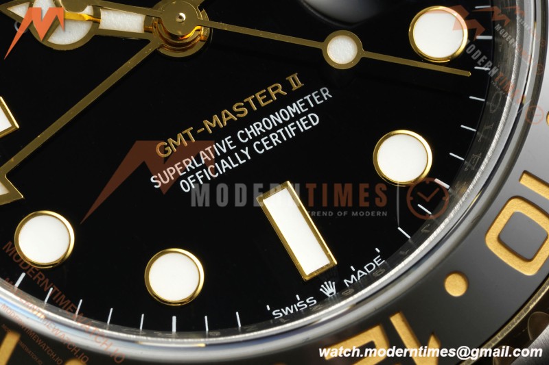 Rolex - GMT II 126713GRNR Bumblebee Jub 40mm 904L YG/SS Black QF SH3285 CHS