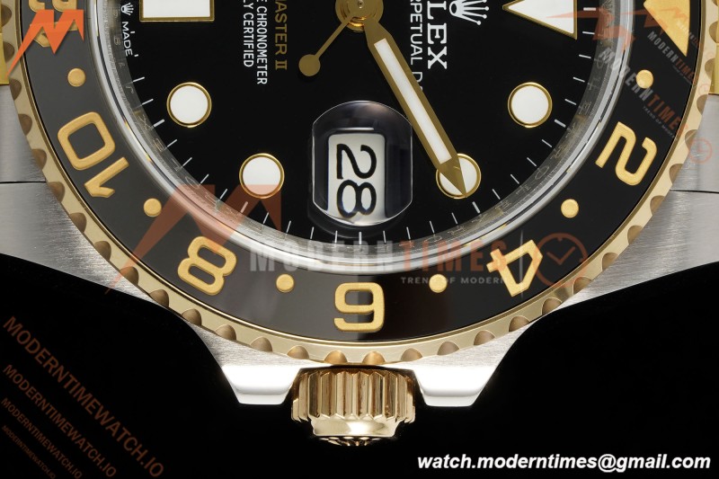 Rolex - GMT II 126713GRNR Bumblebee Jub 40mm 904L YG/SS Black QF SH3285 CHS