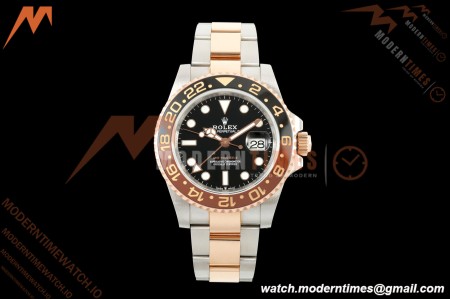 Rolex - GMT II 126711CHNR Rootbeer Oys 40mm 904L RG/SS Black QF VR3285 CHS