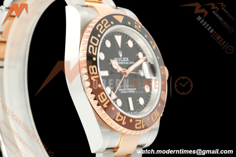 Rolex - GMT II 126711CHNR Rootbeer Oys 40mm 904L RG/SS Black QF VR3285 CHS