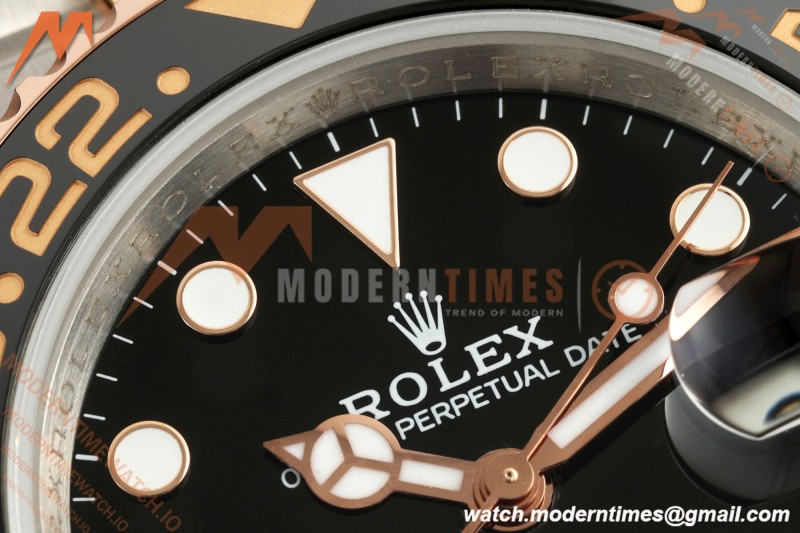 Rolex - GMT II 126711CHNR Rootbeer Oys 40mm 904L RG/SS Black QF VR3285 CHS