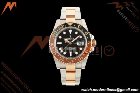 Rolex - GMT II 126711CHNR Rootbeer Oys 40mm Gain Weight 904L RG/SS Black ARF V3 VR3285 CHS