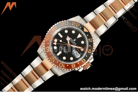 Rolex - GMT II 126711CHNR Rootbeer Oys 40mm Gain Weight 904L RG/SS Black ARF V3 VR3285 CHS