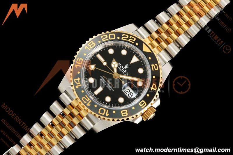 Rolex - GMT II 126713GRNR Bumblebee Jub 40mm Gain Weight 904L YG/SS Black ARF V3 VR3285 CHS