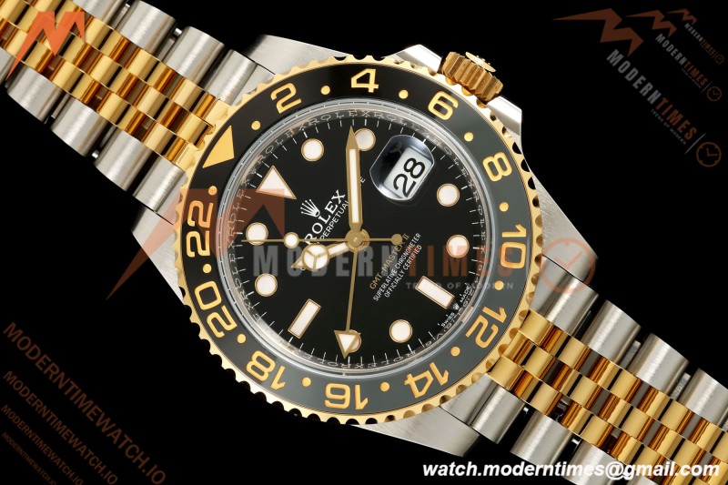 Rolex - GMT II 126713GRNR Bumblebee Jub 40mm Gain Weight 904L YG/SS Black ARF V3 VR3285 CHS