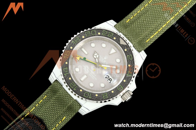 Rolex - GMT Master DiW 40mm Verdant Gray Automatic White Carbon Fiber FC/NY Grey Dial DIWF VR3285
