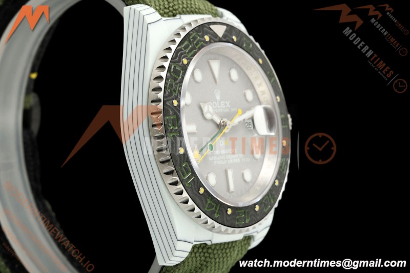 Rolex - GMT Master DiW 40mm Verdant Gray Automatic White Carbon Fiber FC/NY Grey Dial DIWF VR3285