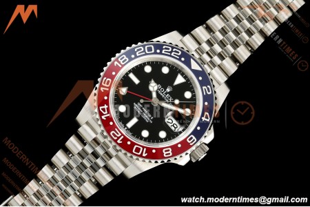 Rolex - GMT II 126710BLRO Pepsi 40mm 904L Jub SS/SS Black QF V2 SH3285 CHS
