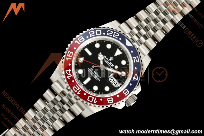 Rolex - GMT II 126710BLRO Pepsi 40mm 904L Jub SS/SS Black QF V2 SH3285 CHS