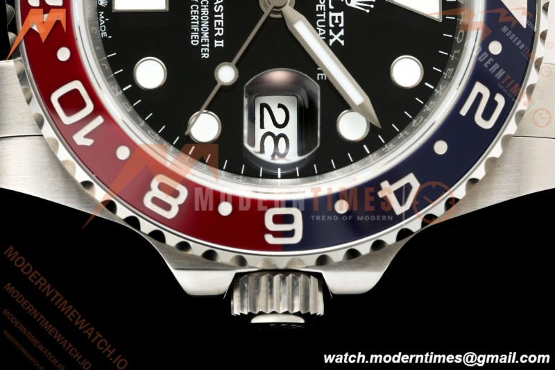 Rolex - GMT II 126710BLRO Pepsi 40mm 904L Oys SS/SS Black QF V2 SH3285 CHS