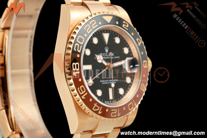 Rolex - GMT II 126715CHNR Rootbeer Oys 40mm 904L RG/RG Black VF DD3285 CHS