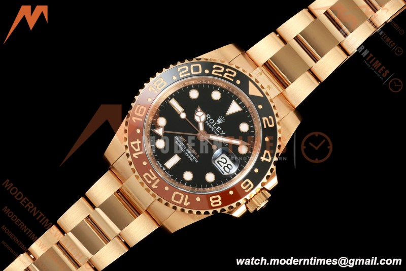 Rolex - GMT II 126715CHNR Rootbeer Oys 40mm 904L RG/RG Black VF DD3285 CHS