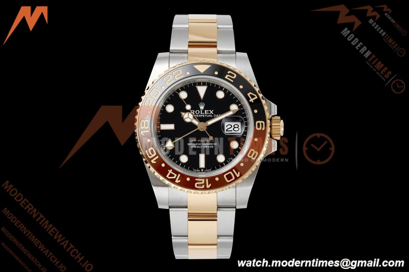 Rolex - GMT II 126711CHNR Rootbeer Gain Weight Oys 40mm 904L RG/SS Black VSF DD3285 CHS | 롤렉스 - GMT II 126711CHNR 루트비어 무게 조정 오이스터 40mm 904L 로즈골드/스테인리스 블랙 다이얼 VSF DD3285 CHS