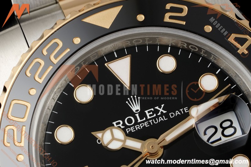Rolex - GMT II 126711CHNR Rootbeer Gain Weight Oys 40mm 904L RG/SS Black VSF DD3285 CHS | 롤렉스 - GMT II 126711CHNR 루트비어 무게 조정 오이스터 40mm 904L 로즈골드/스테인리스 블랙 다이얼 VSF DD3285 CHS